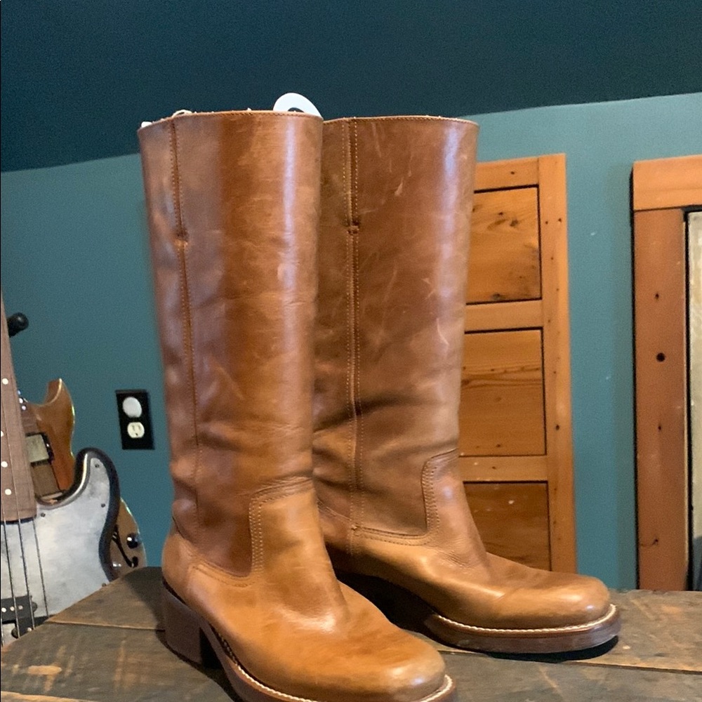 Brown Leather Tall Boots